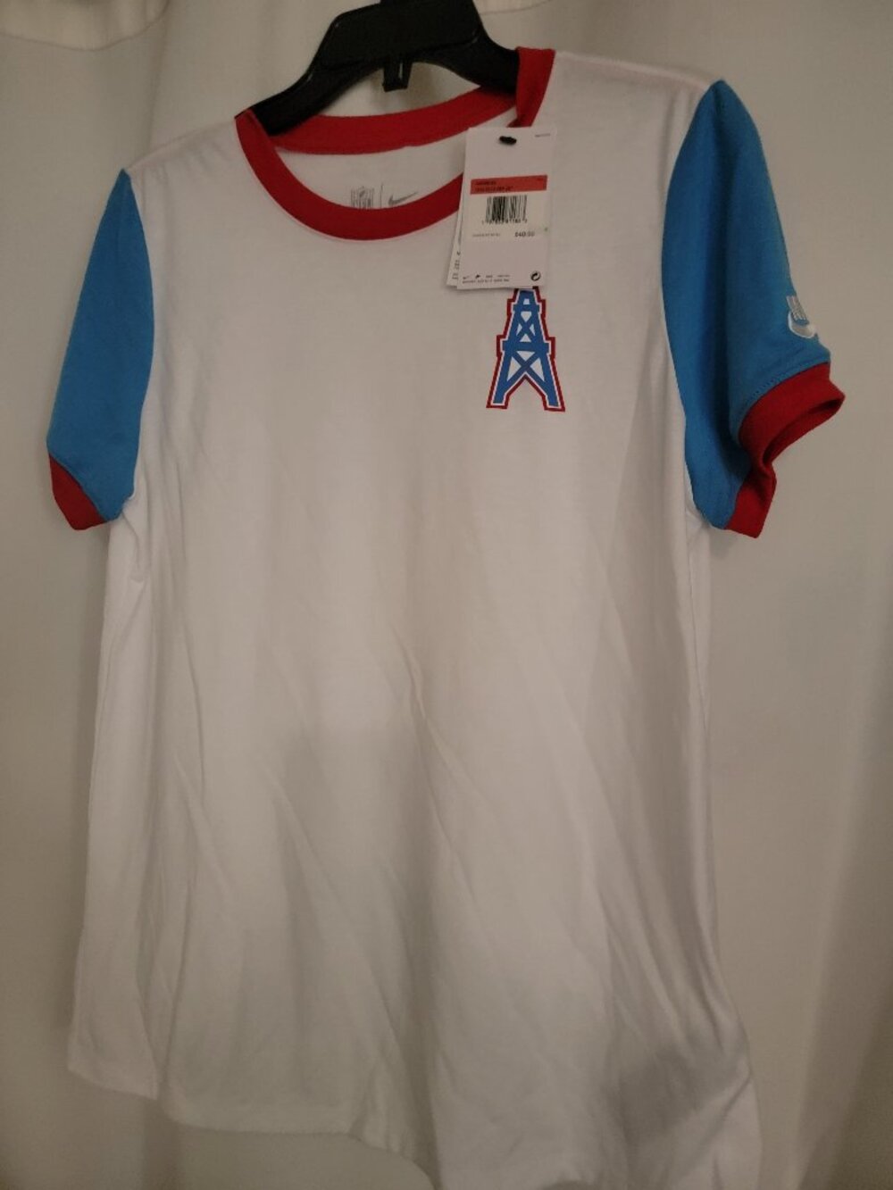 Nike NFL t shirt housten oilers womans size lg